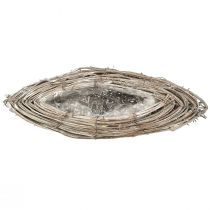 Artikel Rotan plantenpotten met wijnstokken, natuurlijk wit, 40x13cm, 2 stuks - Landelijke huisdecoratie planten
