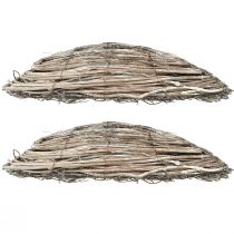 Artikel Rotan plantenpotten met wijnstokken, natuurlijk wit, 40x13cm, 2 stuks - Landelijke huisdecoratie planten