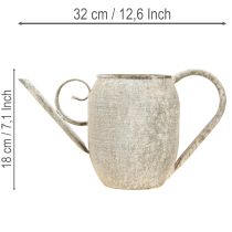 Artikel Vintage metalen plantenpot/gieter, antieke tuindecoratie, 32x10,5x18cm