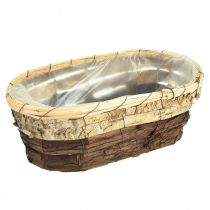 Artikel Plantenbak, natuurlijk hout, 3-kleurig, L29,5/25/23cm, set van 3