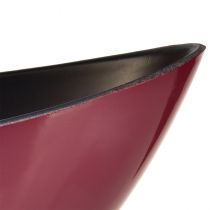Artikel Moderne halvemaanschaal donkerrood van kunststof 39 cm - veelzijdig ter decoratie - 2 stuks