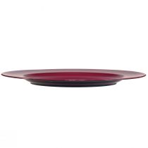 Artikel Veelzijdige donkerrode plastic borden – 28 cm, perfect voor decoratie en buitengebruik – 4 stuks