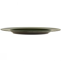 Artikel Elegant donkergroen kunststof bord 28 cm 4st