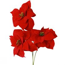 Artikel Prachtige kerstster - Poinsettia in rood - 46 cm 6st 2 bos