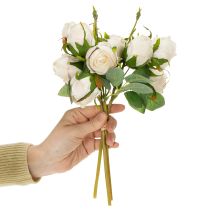 Artikel Kunstbloemenboeket rozen voor stijlvolle tafeldecoratie, 31 cm, 3 stuks