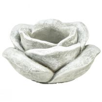Artikel Roos keramiek grafdecoratie tafeldecoratie kaarsenhouder groot Ø17cm H9cm