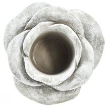 Artikel Roos keramiek grafdecoratie tafeldecoratie kaarsenhouder groot Ø17cm H9cm