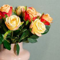 Artikel Boeket rozen voor een elegante decoratie in de woonkamer, 44 cm, 6 stuks.