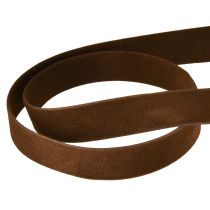 Artikel Fluwelen lint bruin decoratief lint 15mm 7m