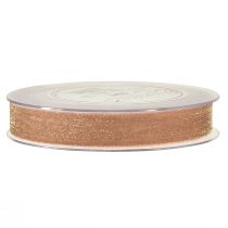 Artikel Fluweellint glitter roze goud decoratief lint fluweel 20mm 10m