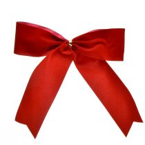 Artikel Fluwelen strik rood 5,5cm breed Kerststrik geschikt voor buitengebruik 18×18cm 2st