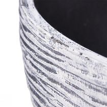 Artikel Schaal ronde plantschaal grijs zwart Ø45cm H22,5cm