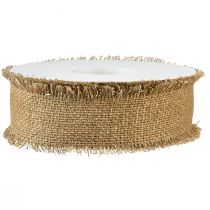 Artikel Decoratief lint bruin gouden franjes B40mm L15m