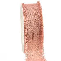 Artikel Decoratief lint franjelint roze goud B40mm L15m