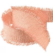 Artikel Decoratief lint franjelint roze goud B40mm L15m