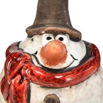 Artikel Sneeuwpopfiguur van keramiek, wit, 6,9 cm – winterse kerstdecoratie – 6 st