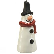 Artikel Vrolijke Sneeuwman Hangdecoratie – Wit met Rode Sjaal en Zwarte Muts, 7,5 cm – Perfect voor Feestelijke Kerstbomen – 6 stuks