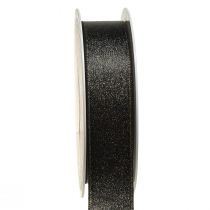 Artikel Zwart lint goudglans sieradenlint W25mm L20m