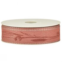 Artikel Zijdelint herfst met grassen sierlint rood 25mm 18m