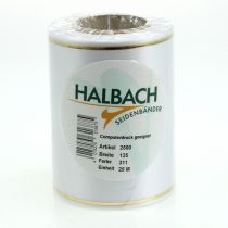 Artikel Wit kranslint met gouden rand voor computerprinten, satijnen lint, waterdicht, 25 m x 125 mm