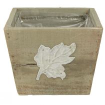Artikel Shabby Chic Houten Plantenbak Grijs 11×14,5×14cm