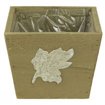 Artikel Plantenbak hout shabby chic houten bak groen 11×14,5×14cm