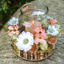 Artikel Scabiose kunstbloem witte tuinbloem H64cm bos à 3 stuks