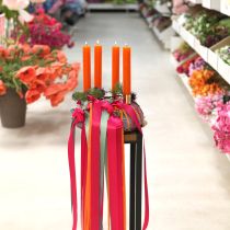 Artikel Taps toelopende kaarsen in de kleur oranje 34mm x 240mm 4 stuks