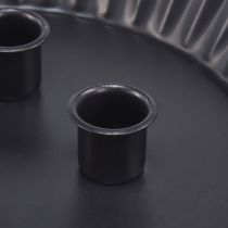 Artikel Metalen kaarsenhouder in de vorm van een taart – Zwart, Ø 24 cm – Elegante tafeldecoratie voor 4 kaarsen – 2 stuks