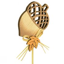 Artikel Bloemplug houten eikels decoratie herfst 7x10cm 12 st