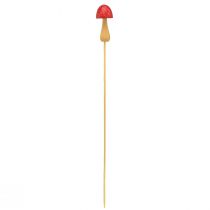 Artikel Bloemplug paddestoel decoratieve houten plug rood Ø2,5cm 8 stuks