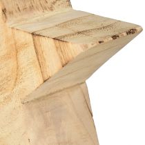 Artikel Rustieke decoratieve ster van paulowniahout - natuurlijk design, Ø 15 cm, 6 cm dik - veelzijdige houten decoratie - 2 stuks