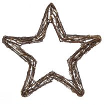 Artikel Sterren om op te hangen voor deurkrans wilg naturel 28cm 4st