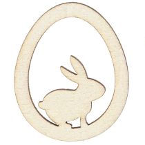 Artikel Paasdecoraties voor knutselen, konijnenei, natuurlijk hout, 4 cm, 72 stuks