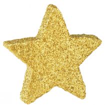 Artikel Strooidecoratie sterren groen en goud met glitter tafeldecoratie Kerst 4/5cm 40 st