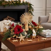 Artikel Set van strooien sterren voor de kerstboom, inclusief figuurtjes en sterren (35 stuks).