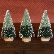 Artikel Mini kunstkerstboom met sneeuw Ø5cm H10cm 6 stuks