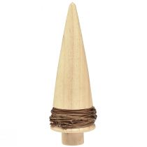 Artikel Kerstboomhout natuurlijke tafeldecoratie Kerstmis H18cm 2 st