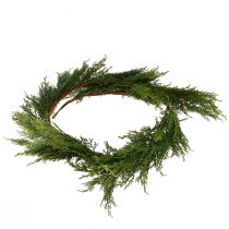 Artikel Groene Thuja-sparrenkrans met fruit, decoratief hangend ornament, kerstversiering, feestelijke kunstkrans, 175 cm lang