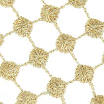 Artikel Tafelloper raster goud crème met glitter B19cm L1,5m