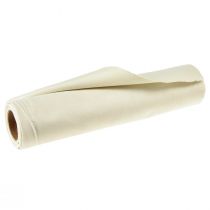 Artikel Tafelloper fluweel tafelloper crème decoratiestof 28×270cm