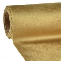 Artikel Tafellint fluwelen tafelloper goudbruin decoratiestof 28×270cm voor tafeldecoratie