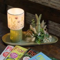 Artikel LED-tafellamp met bloemenpatroon voor stijlvolle woonkamerverlichting, 23 cm