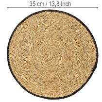 Artikel Tafelmat, placemat van rietgras, rond, Ø35cm, 4 stuks