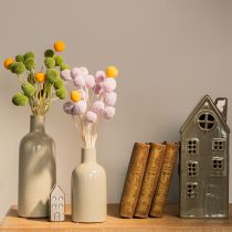 Artikel Gedroogde Craspedia-bloemenbollen voor stijlvolle herfstdecoraties, 55 cm, 20 stuks