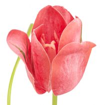 Artikel Tulp kunstbloem rood, oranje kunst voorjaarsbloem H67cm