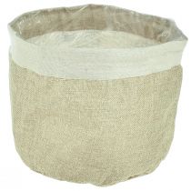 Artikel Plantenbak Jute Stoffen Mand Utensilo Naturel Ø21cm H19cm 3st