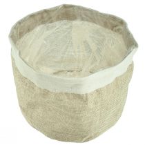 Artikel Plantenbak Jute Stoffen Mand Utensilo Naturel Ø21cm H19cm 3st