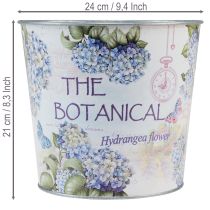 Artikel Metalen plantenbak voor hortensia's, Ø24cm H21cm