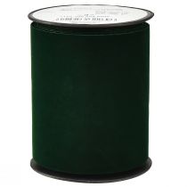 Artikel Velourslint groen breed lint donkergroen velours 100mm 8m
